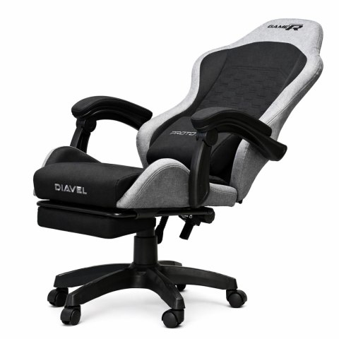 Prototype Fotel obrotowy gamingowy DIAVEL PRO FABRIC FULL GREY XL