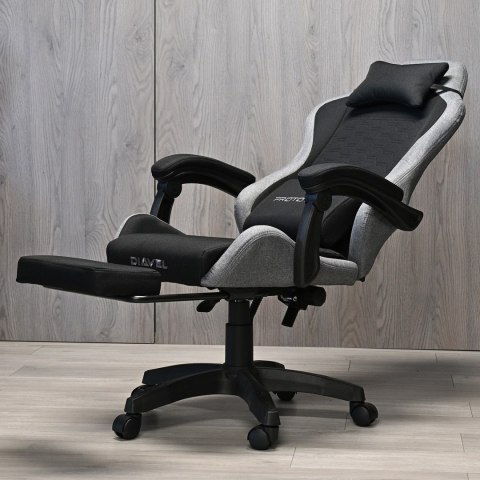 Prototype Fotel obrotowy gamingowy DIAVEL PRO FABRIC FULL GREY XL