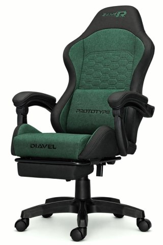 Prototype Fotel obrotowy gamingowy DIAVEL PRO FABRIC GREEN XL