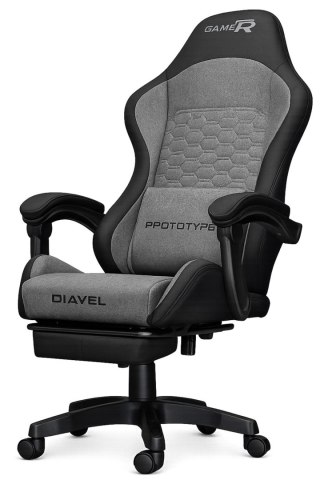 Prototype Fotel obrotowy gamingowy DIAVEL PRO FABRIC GREY XL
