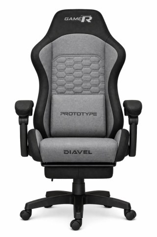 Prototype Fotel obrotowy gamingowy DIAVEL PRO FABRIC GREY XL
