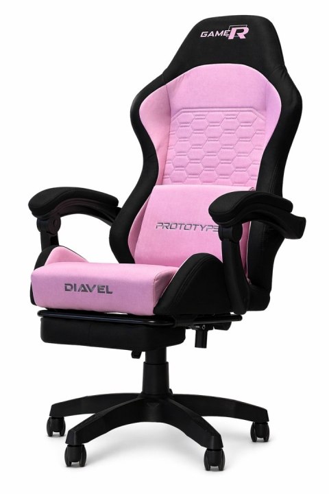 Prototype Fotel obrotowy gamingowy DIAVEL PRO FABRIC PINK XL