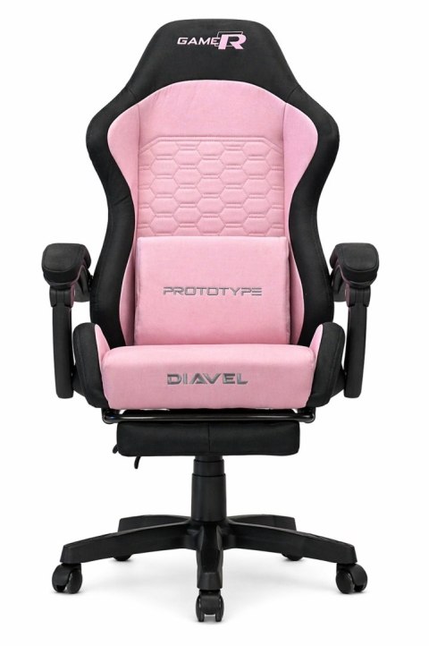 Prototype Fotel obrotowy gamingowy DIAVEL PRO FABRIC PINK XL