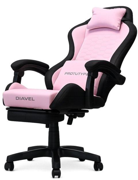 Prototype Fotel obrotowy gamingowy DIAVEL PRO FABRIC PINK XL