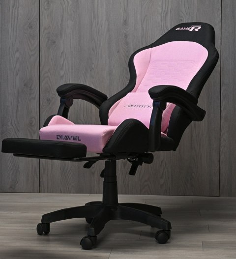 Prototype Fotel obrotowy gamingowy DIAVEL PRO FABRIC PINK XL