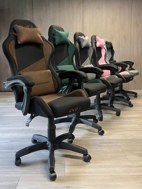 Prototype Fotel obrotowy gamingowy EVO FABRIC BROWN XL