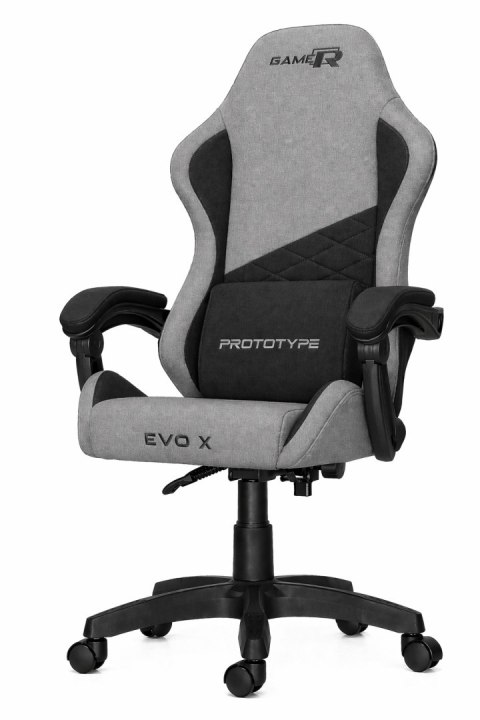 Prototype Fotel obrotowy gamingowy EVO FABRIC FULL GREY BLACK XL