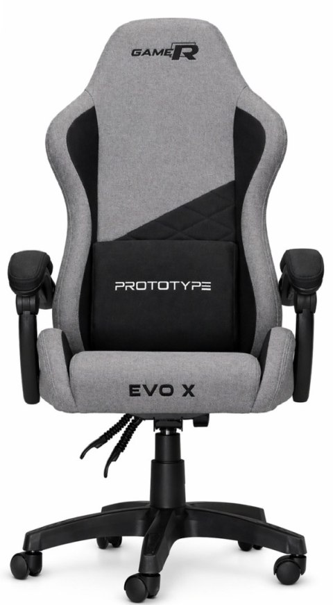 Prototype Fotel obrotowy gamingowy EVO FABRIC FULL GREY BLACK XL