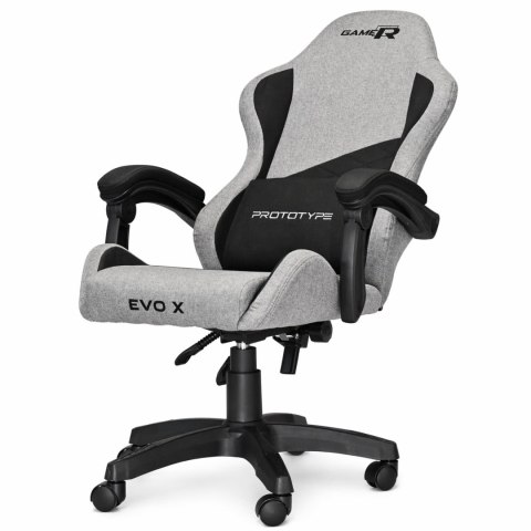 Prototype Fotel obrotowy gamingowy EVO FABRIC FULL GREY BLACK XL