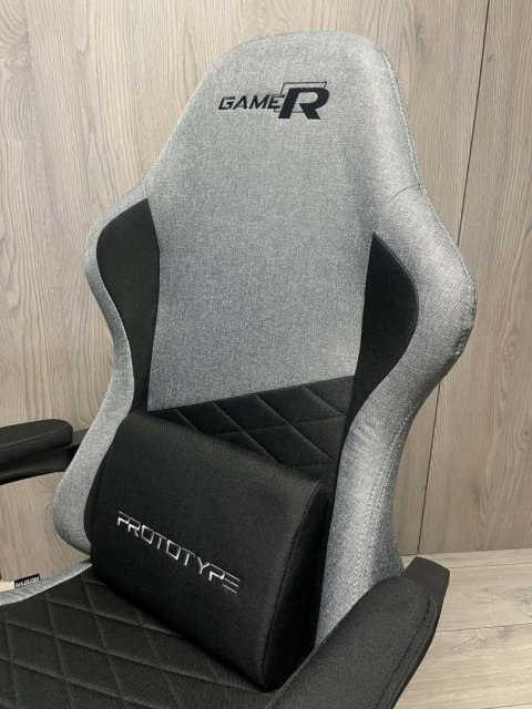 Prototype Fotel obrotowy gamingowy EVO FABRIC FULL GREY BLACK XL