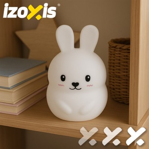 Lampka nocna RGB z pilotem - królik Izoxis 26204 IZOXIS