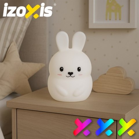 Lampka nocna RGB z pilotem - królik Izoxis 26204 IZOXIS