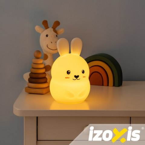 Lampka nocna RGB z pilotem - królik Izoxis 26204 IZOXIS