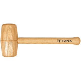 Młotek drewniany okrągły, 70 mm, trzonek drewniany TOPEX