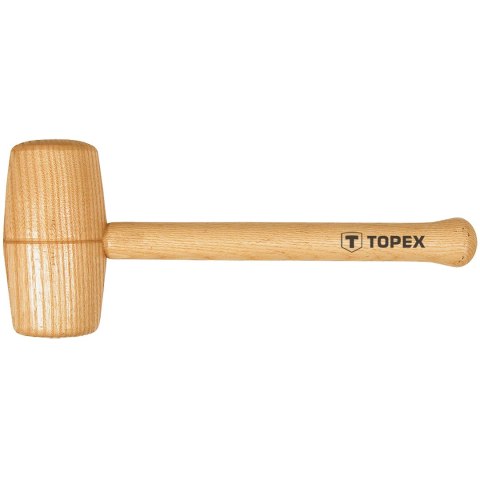 Młotek drewniany okrągły, 70 mm, trzonek drewniany TOPEX