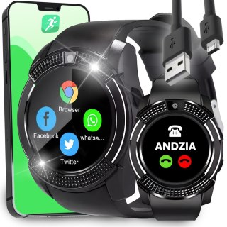 N084 smartwatch v8 zegarek smart watch pl karta sim sd RTO