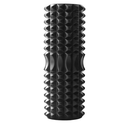 Roller do masażu roler wałek z kolcami fitness crossfit twardy czarny RTO