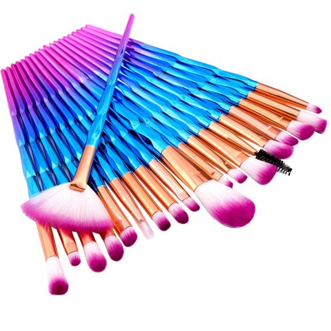 Zestaw profesjonalnych pędzli do makijażu oczu make-up komplet 20 sztuk RTO