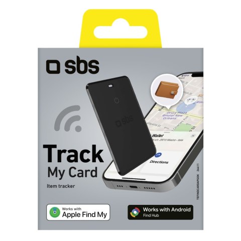 Lokalizator uniwersalny ultracienki iOS Android Track My Card - czarny