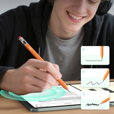 Rysik do iPada 3 końcówki USB-C Pencil Air8 Pro X - pomarańczowy