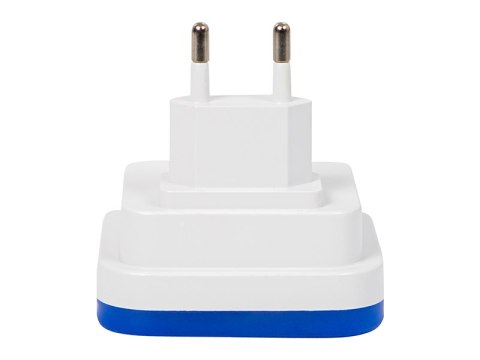 44-287# Lampka nocna led z czujnikiem zmierzchu kwadratowa niebieska Blow