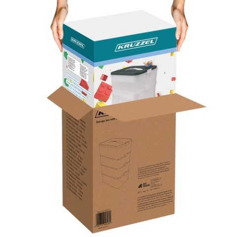 Pudełko na klocki- 4 poziomy Kruzzel 25758 KRUZZEL