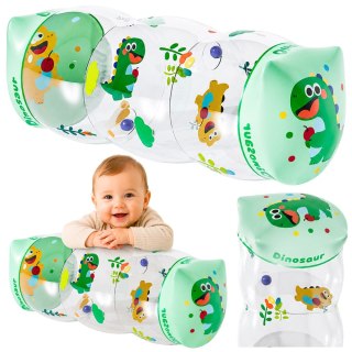 Dmuchany Walec Wałek Do Raczkowania Dla Malucha Dinozaur 51 x22cm LEAN TOYS