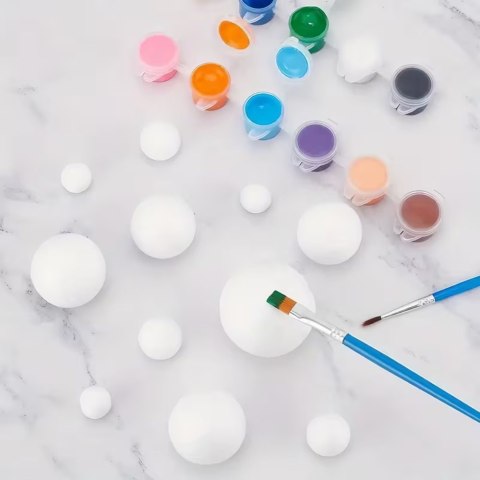 Drewniany Model Układu Słonecznego Planety DIY Zestaw Edukacyjny LEAN TOYS