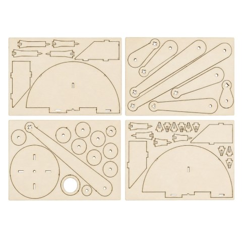 Drewniany Model Układu Słonecznego Planety DIY Zestaw Edukacyjny LEAN TOYS