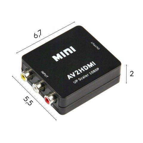 HD44 Adapter sygnału av rca cinch do hdmi audio rca ATL