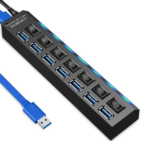 Hub usb rozdzielacz 7 portów rozgałęźnik usb 3.0 RTO