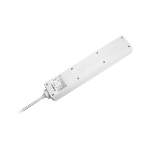 Przedłużacz 5 gniazd 3m typu niemieckiego z przełącznikiem (3x1,5mm) Rebel biały Rebel