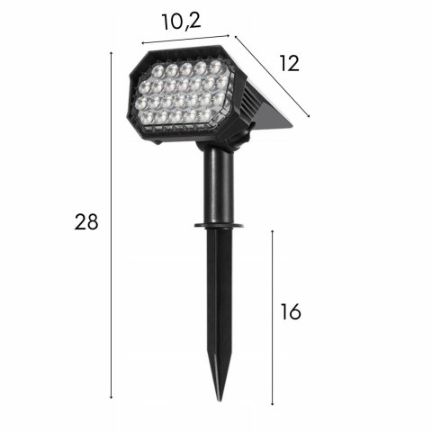 ZD202 Lampa solarna led wbijana reflektor czujnik zmierzchu ATL