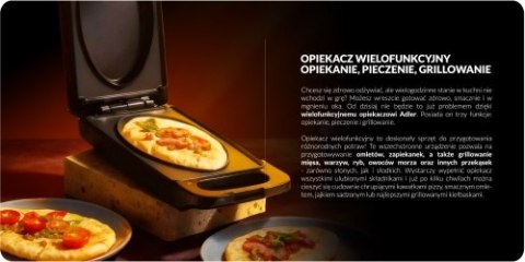 AD 3066 Opiekacz wielofunkcyjny - opiekanie, pieczenie, grillowanie ADLER