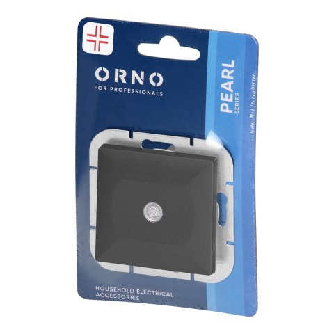 Łącznik krzyżowy p/t z podświetleniem Pearl, WP-8P/S, czarny Orno