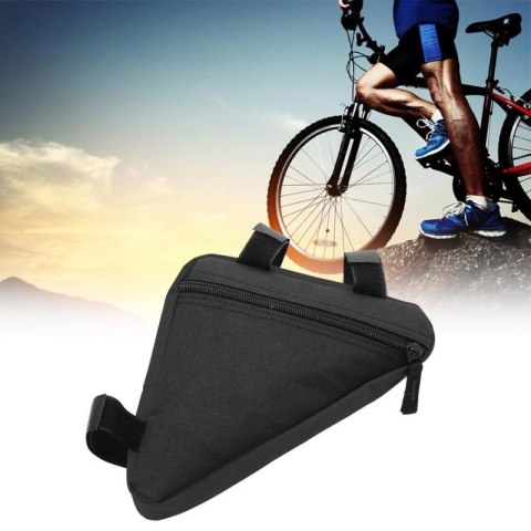 Sakwa rowerowa pod ramę saszetka torba na rower czarna pojemna- s005 RTO
