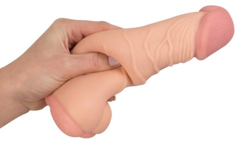 Masturbator Nature Skin 2w1 przedłużka penisa TPE 21 cm
