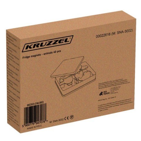 Magnesy na lodówkę - zwierzątka 40 szt 22616 KRUZZEL
