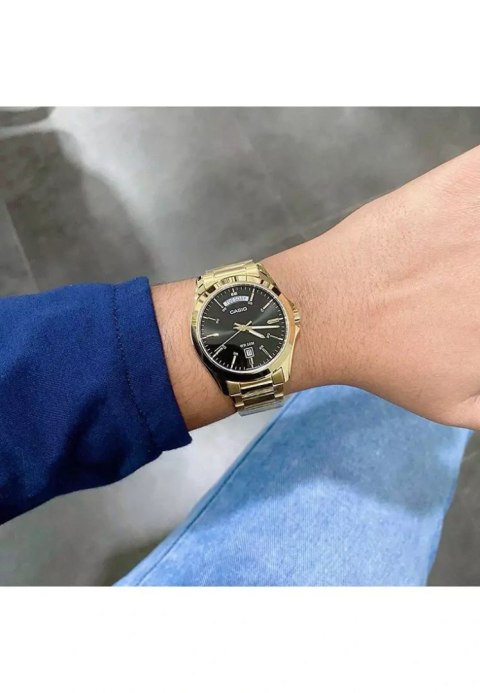 Casio ZEGAREK MĘSKI CASIO MTP-1370G-1A (zd025h) + BOX