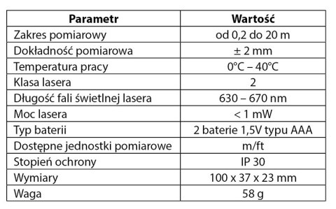 Dalmierz laserowy, zasięg 20 m NEO TOOLS