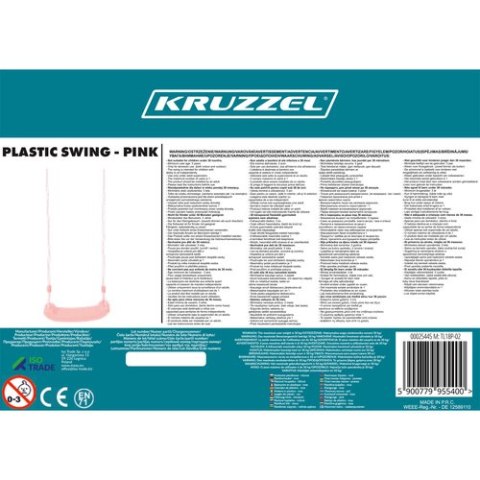 Huśtawka plastikowa - różowa 25445 Inne