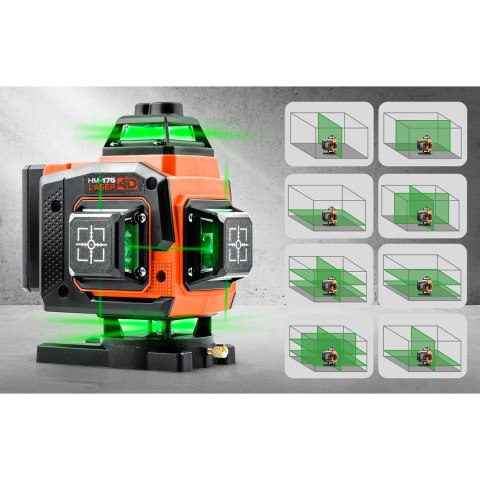 Laser krzyżowy w walizce + akcesoria Humberg HM-175
