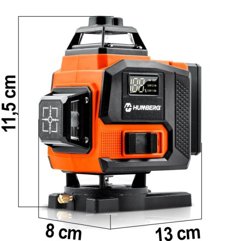Laser krzyżowy w walizce + akcesoria Humberg HM-175
