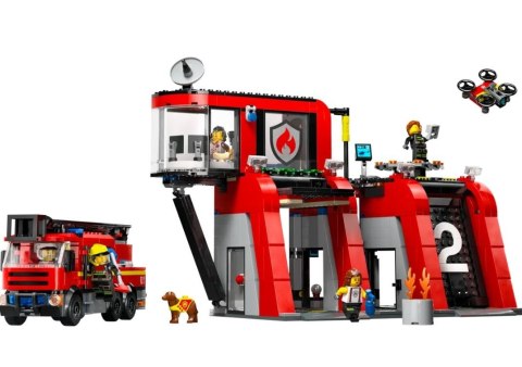 Klocki city 60414 remiza strażacka z wozem strażackim LEGO