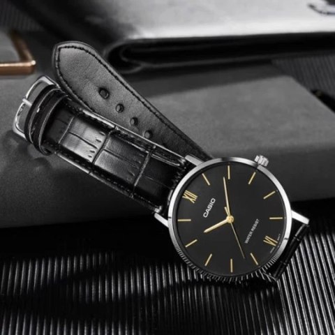 Casio ZEGAREK MĘSKI CASIO MTP-VT01L-1B + BOX (zd165g)