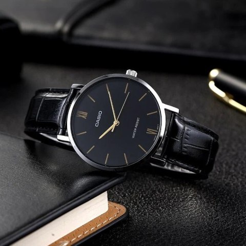 Casio ZEGAREK MĘSKI CASIO MTP-VT01L-1B + BOX (zd165g)