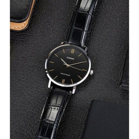 Casio ZEGAREK MĘSKI CASIO MTP-VT01L-1B + BOX (zd165g)