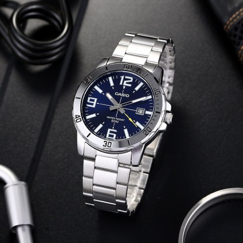 Casio ZEGAREK MĘSKI CASIO MTP-VD01D-2B (zd175a) + BOX