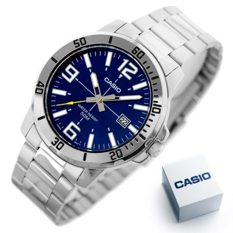 Casio ZEGAREK MĘSKI CASIO MTP-VD01D-2B (zd175a) + BOX