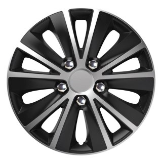 Kołpak samochodowy czarno srebrny ze śrubami chrom rapide nc 16" cali VERSACO